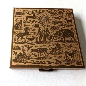 VOLUPTÉ COMPACT Adam Eve Engraved Gold Square Vintage Mirrored